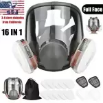 US Full Face Gas Mask Painting Spraying Respirator w/Filters for 6800 Facepiece