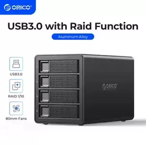 ORICO 4 Bay 3.5-inch SATA Hard Drive Enclosure USB 3.0 Tool Free Alu Drive 64TB