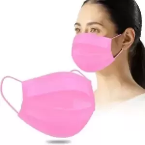 100 Pcs Protective Disposable Respirator 3-Layers Protect Cover Pink Face Masks