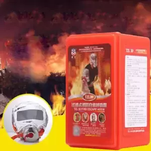 Emergency Escape Hood Oxygen Mask Respirator Fire Smoke Toxic Protective Filter