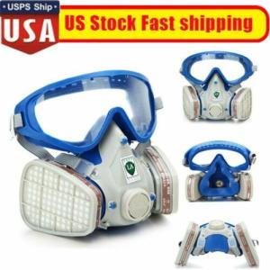 Full Face Gas Mask Respirator Painting Spraying Respirator Facepiece Reusable US
