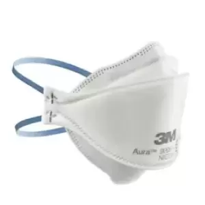 (50 Pack) 3M Aura 9205+ N95 NIOSH Particulate Respirator & Surgical Face Masks