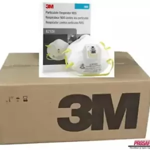 8 BX 3M 8210V N95 Particulate Respirator Protection Masks Exhalation Valve NIOSH