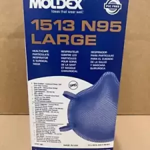 Moldex N95 Respirator surgical Masks, Box of 20 # 1513, Large, Exp. Date 09/2030