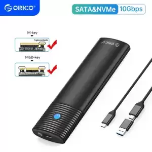 ORICO M.2 NVMe /SATA SSD Enclosure USB 3.2 Gen 2 10/6Gbps Adapter for SSD Case
