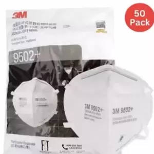 3M 9502+ KN95 Particulate Respirator Masks, Genuine. Pack of 50 MEDICAL Std Size