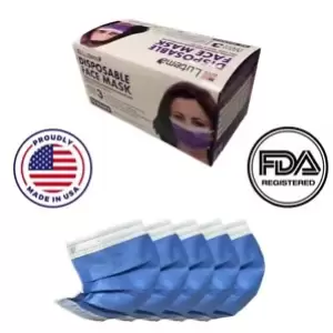 MADE IN USA 50 PCS Denim Blue Face Mask Mouth & Nose Protector Respirator Masks