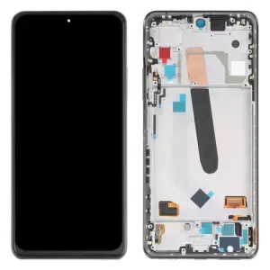 Para Xiaomi Redmi K40 / K40 Pro / K40 Pro+ / mi 11i Grado C OLED Ensamblaje de Pantalla y Digitizador + Parte de Reparación de Marco (sin Logotipo) - Negro