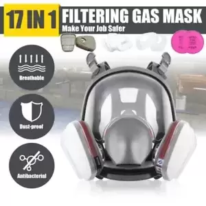 17 in 1 6800 Full Face Facepiece Painting Spraying Safety Respirator Gas Mask US