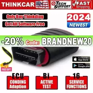2024 THINKDIAG Bidirectional Car Diagnostic Tool Full Software Free OBD2 Scanner