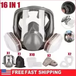 Full Face Gas Mask Painting Spraying Respirator w/Filters Set for 6800 Facepiece