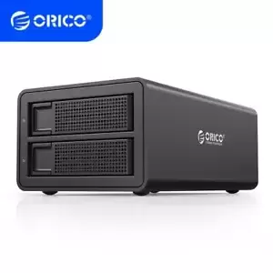 ORICO 2 Bay RAID Hard Drive Enclosure USB3.0 Type-B Fit 2.5" 3.5" SATA HDD 36TB