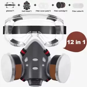 Full Face Respirator Mask Activated Carbon Filters Masks for Auto Spray Painting