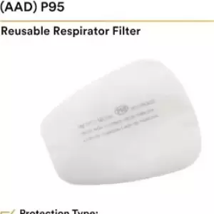 3M Respirator Filter Replacement 5P71, 5 Pairs, P95,  3M 5K Resp or 3M Cartri 6K