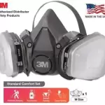 3M 7 IN 1 Reusable Half Face Respirator Facepiece Gas Mask Spraying Painting MED